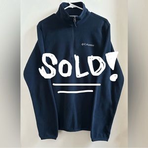 Columbia Quarter Zip Water Resistant PolarTec Fleece Jacket